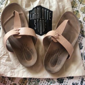 Charlotte Stone Pale Pink Leather Sandal - Size 39
